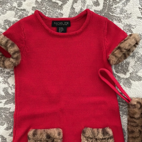 ⭐️HOST PICK⭐️ 4T knit red leopard print dress with matching purse - Picture 3 of 6